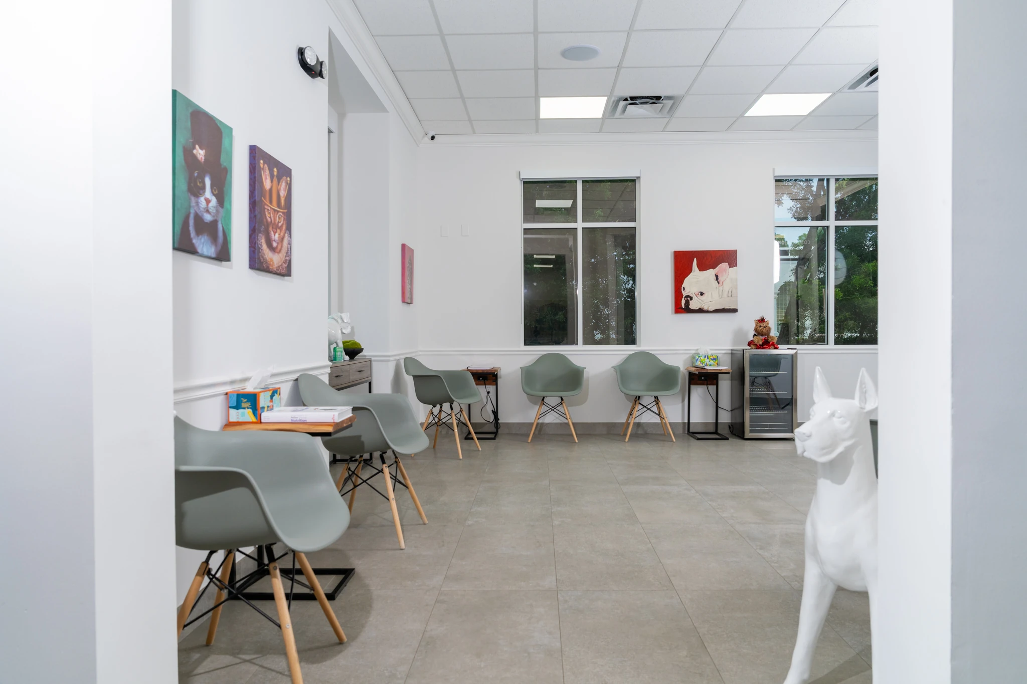 Waiting lounge with seating