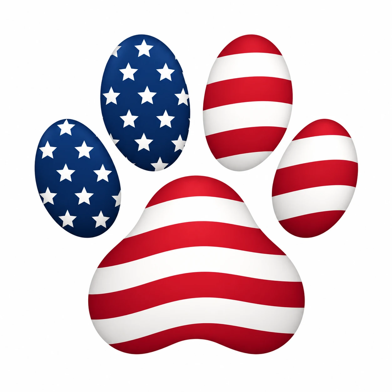 Patriotic paw